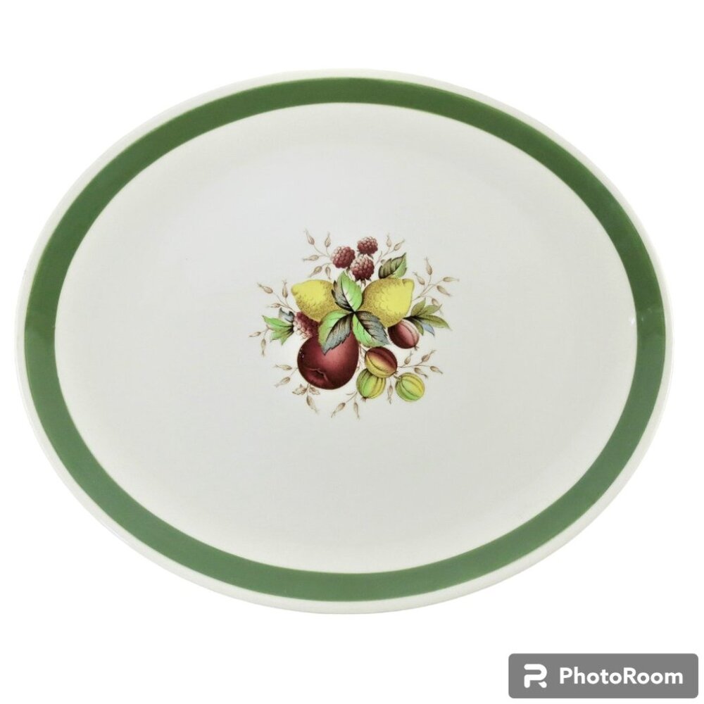 Serving Platter Oval Crown Ducal NORVIC CITRUS England Vintage Earthenware